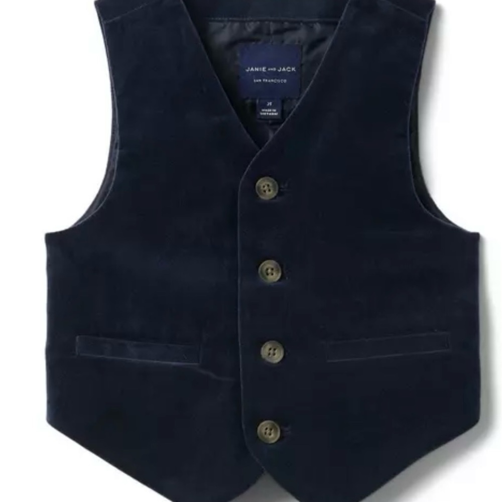 Janie and Jake Velvet Suit Vest Size 4T